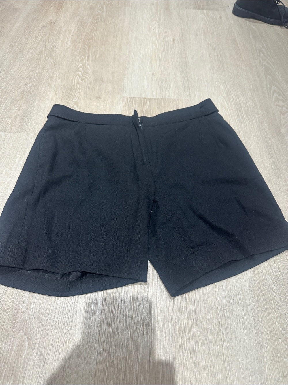 BCBG High-Waist Black Dress Shorts